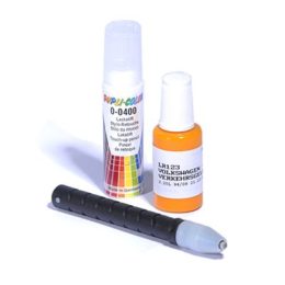 Lackstift mit Klarlack und Rostradierer